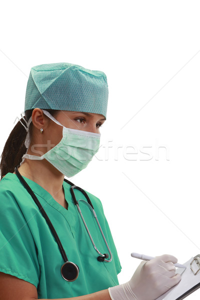 Femeie imagine tineri medic şedinţei Imagine de stoc © RazvanPhotography