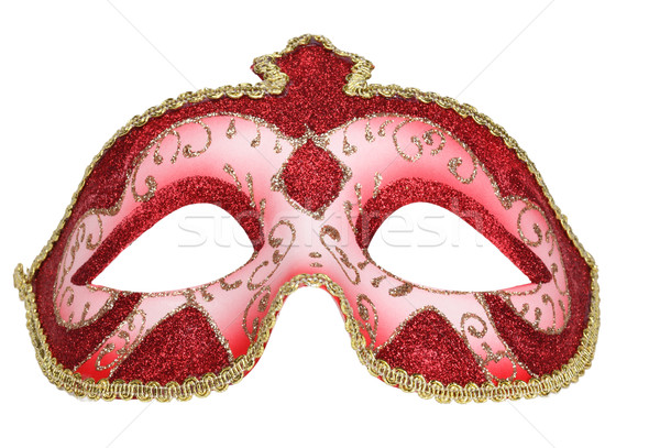 Velencei maszk izolált fehér piros maszk rózsaszín Stock fotó © RazvanPhotography
