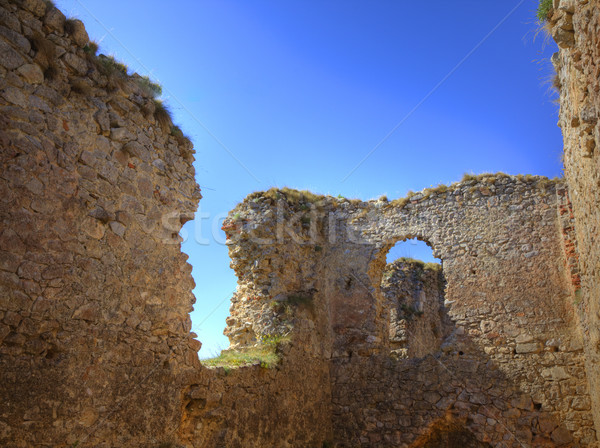 Médiévale forteresse intérieur image ruines hauteur Photo stock © RazvanPhotography