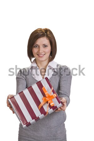 Woman offering a gift box Stock photo © RazvanPhotography