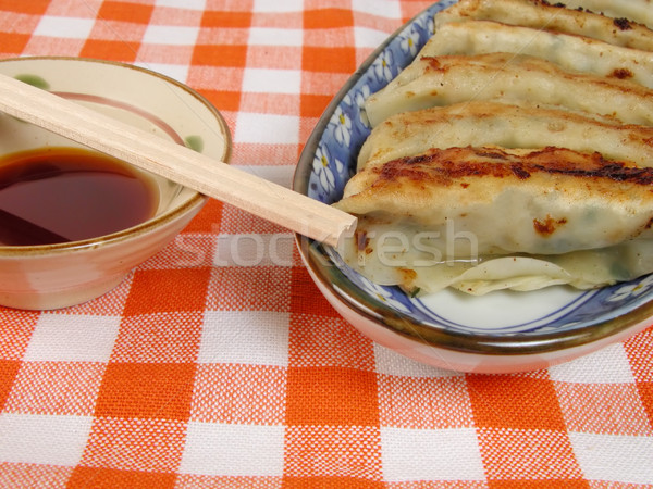 Salsa de soja palillos restaurante casa cocina cena Foto stock © RazvanPhotography
