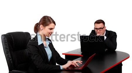 Young Business Couple on Laptops Stock photo © RazvanPhotography