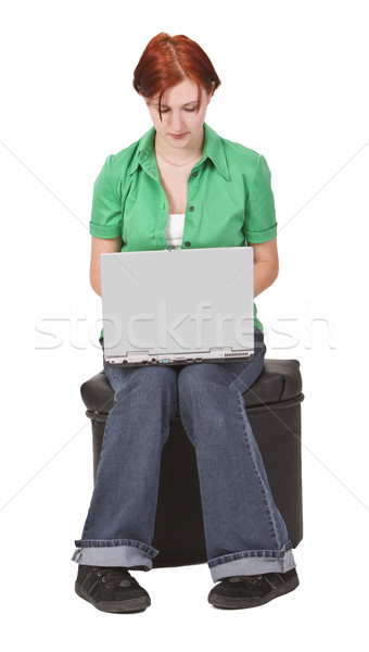 Teenager working on a laptop Stock photo © RazvanPhotography