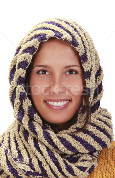 Portrait of a woman with a scarf Stock photo © RazvanPhotography