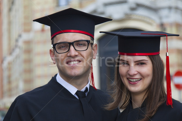 Portrait of a Couple in the Graduation Day Stock photo © RazvanPhotography