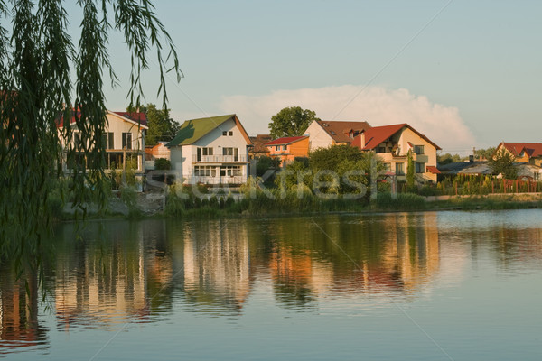 Urlaub Dämmerung Bild Bezirk Sonnenuntergang home Stock foto © RazvanPhotography