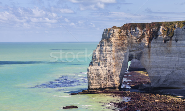 Natürlichen Stein Bogen Normandie niedrig Flut Stock foto © RazvanPhotography