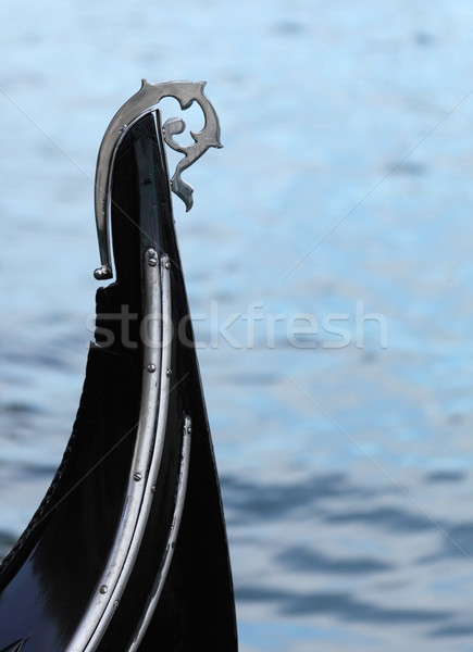 Ogon gondola szczegół obraz niebieski wody Zdjęcia stock © RazvanPhotography