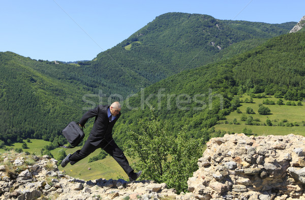 Stock photo: Businessman running