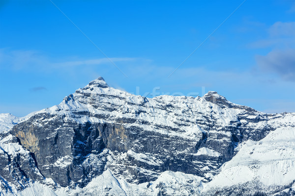 Tablicy francuski alpy zimą widoku blisko Zdjęcia stock © RazvanPhotography