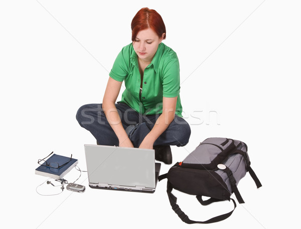 Teenager with laptop Stock photo © RazvanPhotography