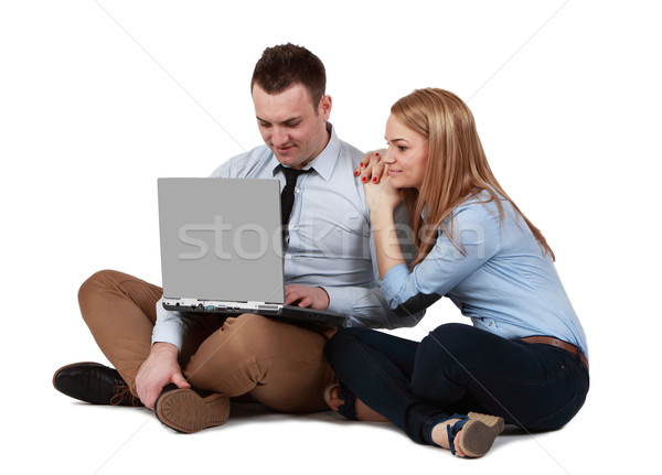 Young couple working on a laptop Stock photo © RazvanPhotography
