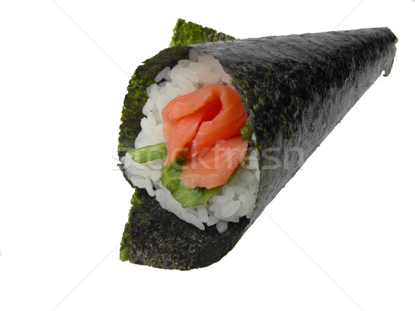 Hand roll salmon sushi Stock photo © RazvanPhotography