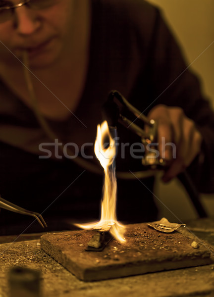 ювелирных женщины факел металл Сток-фото © RazvanPhotography