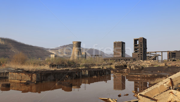 Stockfoto: Industriële · ruines · plaats · plaats · een · gebouwen