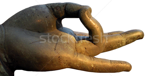 Kéz buddhista közvetítés részlet szobor stock Stock fotó © RazvanPhotography