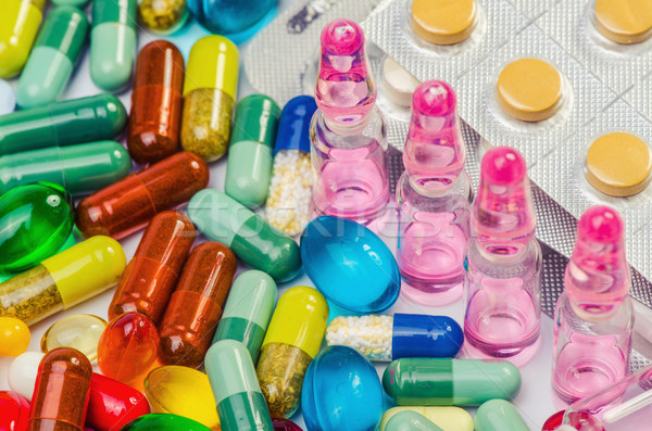 ampoule and pills shot Stock photo © razvanphotos