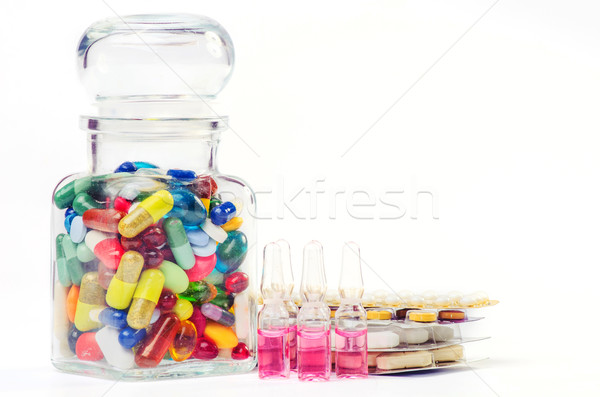 ampoule and pills shot Stock photo © razvanphotos