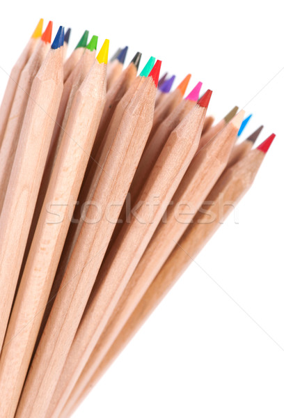Groupe coloré crayons bois école Photo stock © razvanphotos