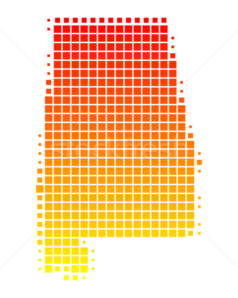 карта Алабама шаблон Америки квадратный иллюстрация Сток-фото © rbiedermann