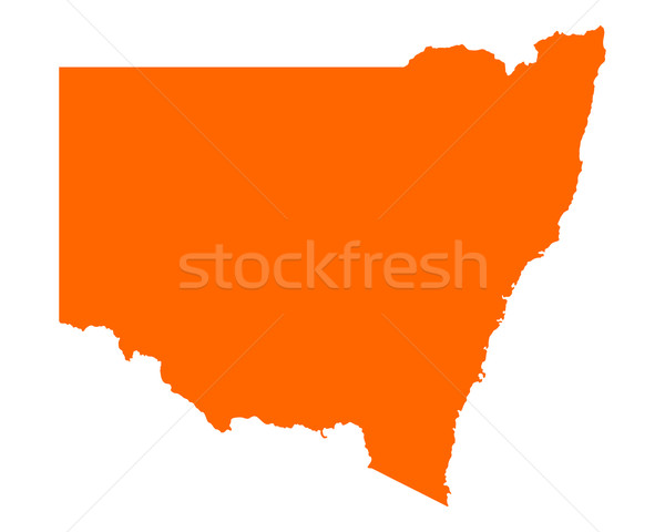 Térkép Új-Dél-Wales vektor Ausztrália izolált illusztráció Stock fotó © rbiedermann