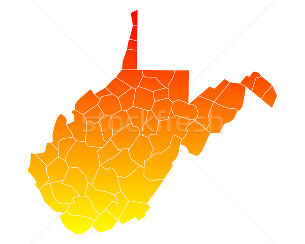 Map of West Virginia Stock photo © rbiedermann