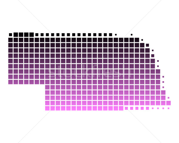 Mapa Nebraska patrón rosa América cuadrados Foto stock © rbiedermann