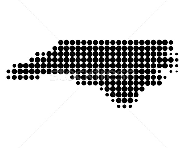 Térkép Észak-Karolina fekete minta Amerika kör Stock fotó © rbiedermann