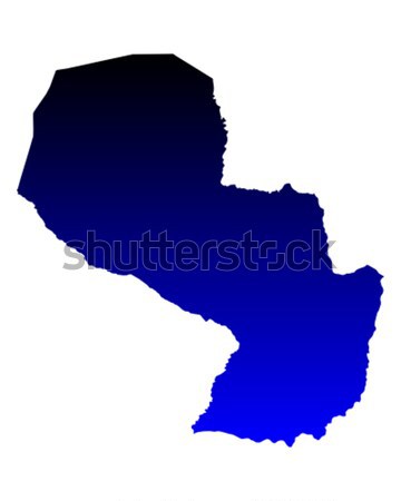 карта Парагвай синий путешествия вектора Сток-фото © rbiedermann