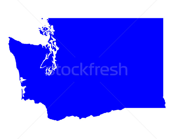 Harita Washington mavi seyahat Amerika ABD Stok fotoğraf © rbiedermann