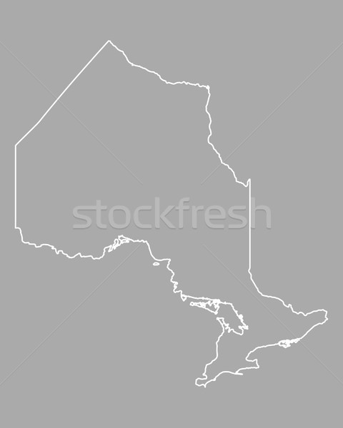 Hartă ontario Canada izolat ilustrare gri Imagine de stoc © rbiedermann