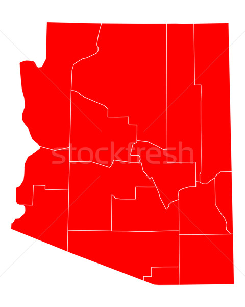 Map of Arizona Stock photo © rbiedermann