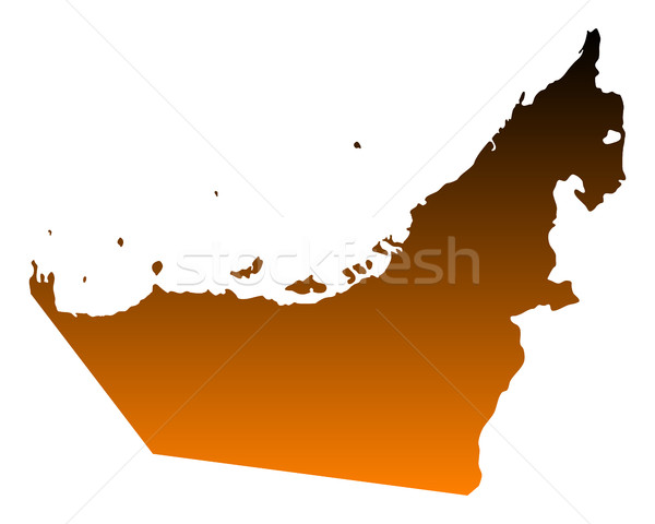 Kaart arab vector geïsoleerd illustratie Stockfoto © rbiedermann