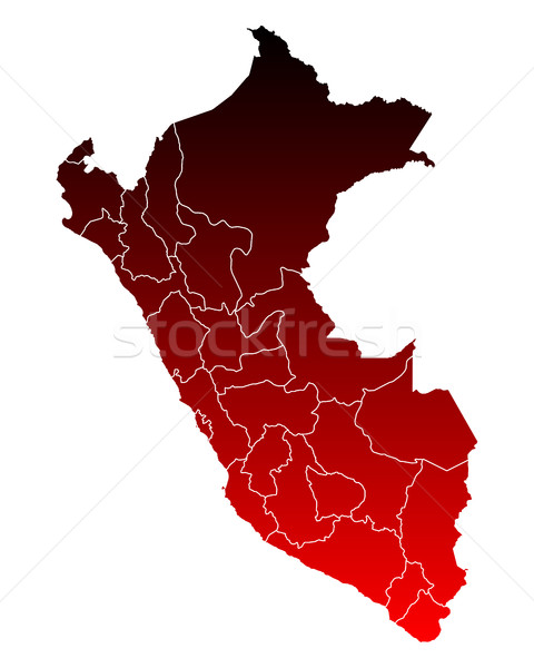 Foto stock: Mapa · vermelho · vetor · isolado · ilustração · geografia