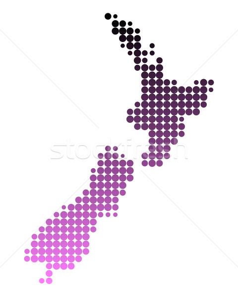 Karte New Zealand Insel Land neue Kreis Stock foto © rbiedermann