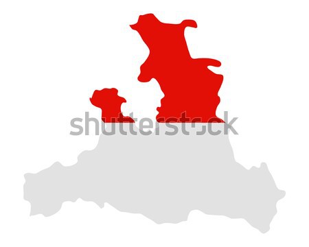 Map and flag of Salzburg Stock photo © rbiedermann