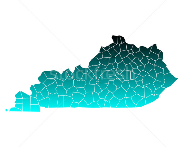 地図 ケンタッキー州 緑 青 米国 ベクトル ストックフォト © rbiedermann