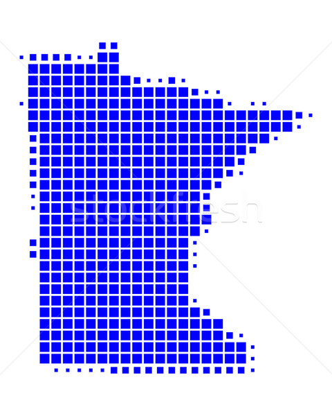 Térkép Minnesota kék minta Amerika tér Stock fotó © rbiedermann