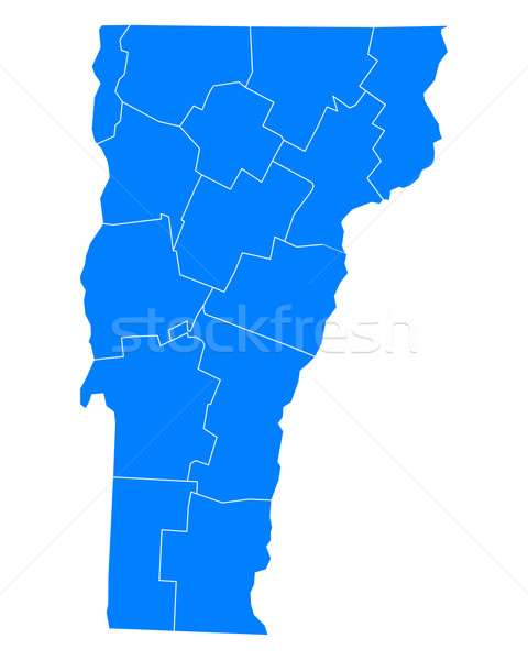 Térkép Vermont kék utazás USA izolált Stock fotó © rbiedermann