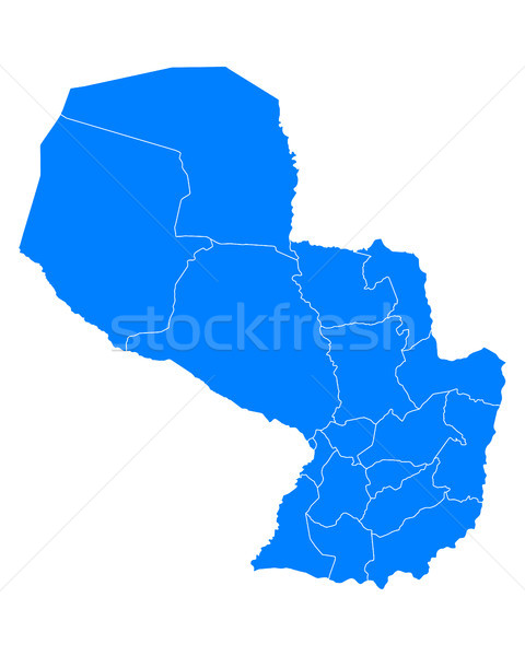 地図 パラグアイ 青 旅行 孤立した 実例 ストックフォト © rbiedermann