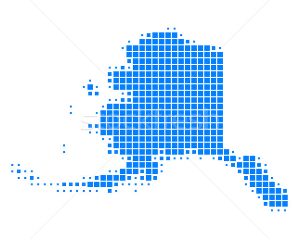 карта Аляска синий шаблон США квадратный Сток-фото © rbiedermann