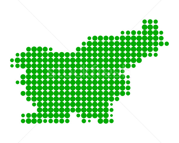 Pokaż Słowenia zielone wzór kółko Zdjęcia stock © rbiedermann