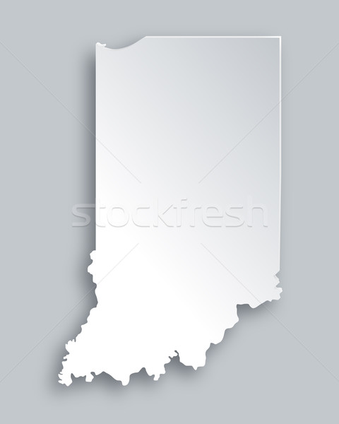 Térkép Indiana papír háttér utazás kártya Stock fotó © rbiedermann