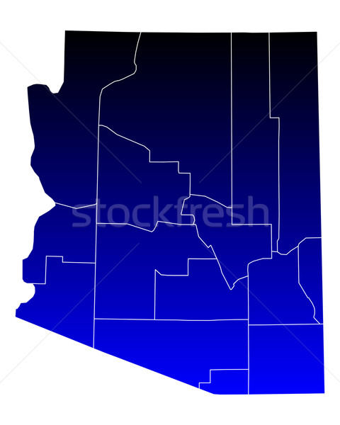 Stok fotoğraf: Harita · Arizona · mavi · seyahat · ABD · yalıtılmış