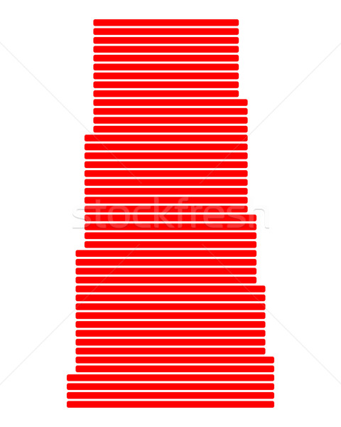 Stock fotó: Térkép · Saskatchewan · piros · vonal · vonalak · pont