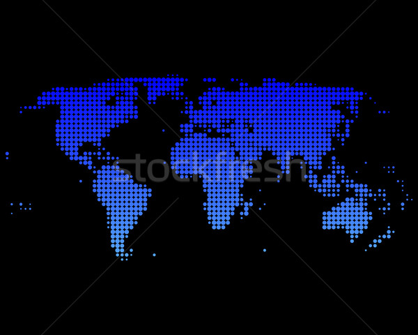 Hartă a lumii hartă pământ ocean albastru planetă Imagine de stoc © rbiedermann