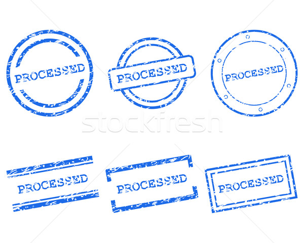 Stock photo: Processed stamps