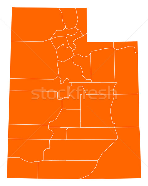 Mappa Utah USA vettore isolato illustrazione Foto d'archivio © rbiedermann