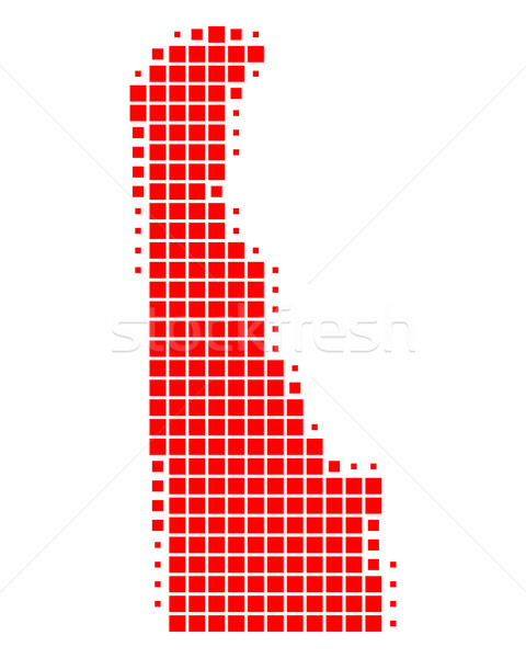 Térkép Delaware piros minta Amerika USA Stock fotó © rbiedermann