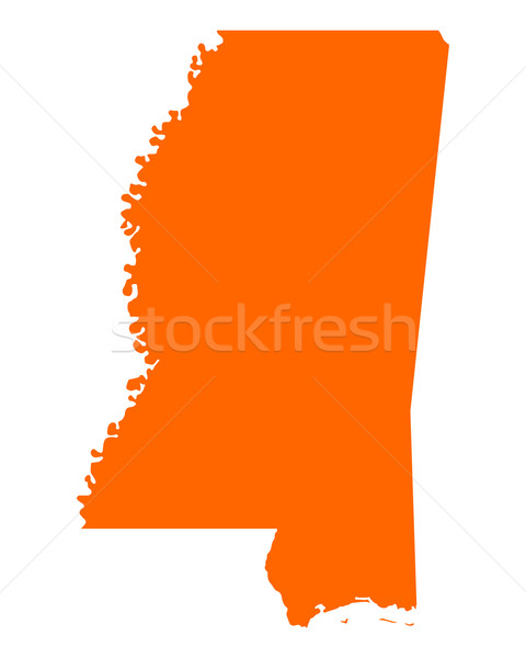 Stock photo: Map of Mississippi